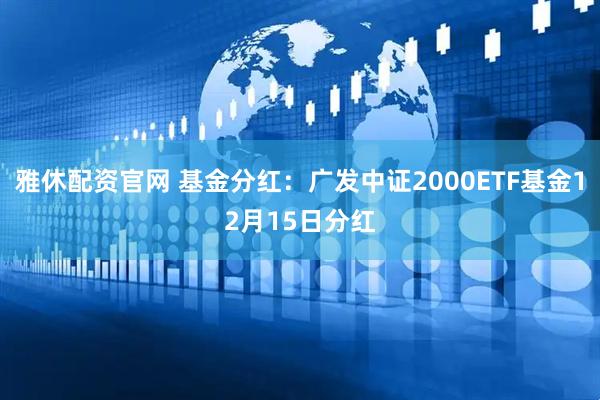 雅休配资官网 基金分红：广发中证2000ETF基金12月15日分红